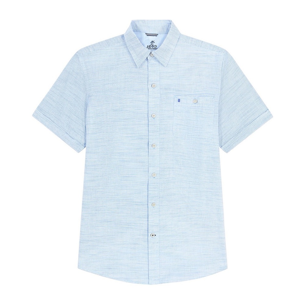 IZOD Dockside Short Sleeve Chambray 100% Cotton Men’s XL Button Down Shirt | EUC - Picture 16 of 16